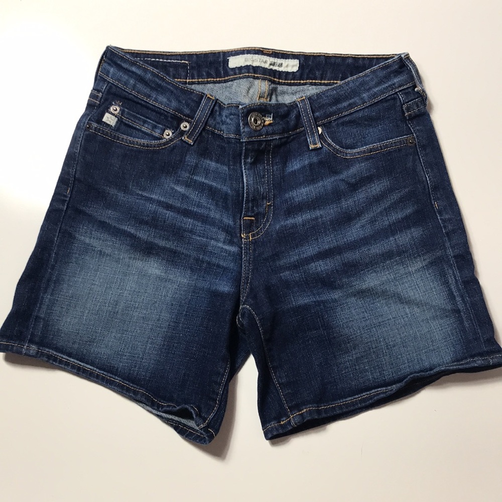 Big Star 1974  blue jean shorts, hemmed, size 28